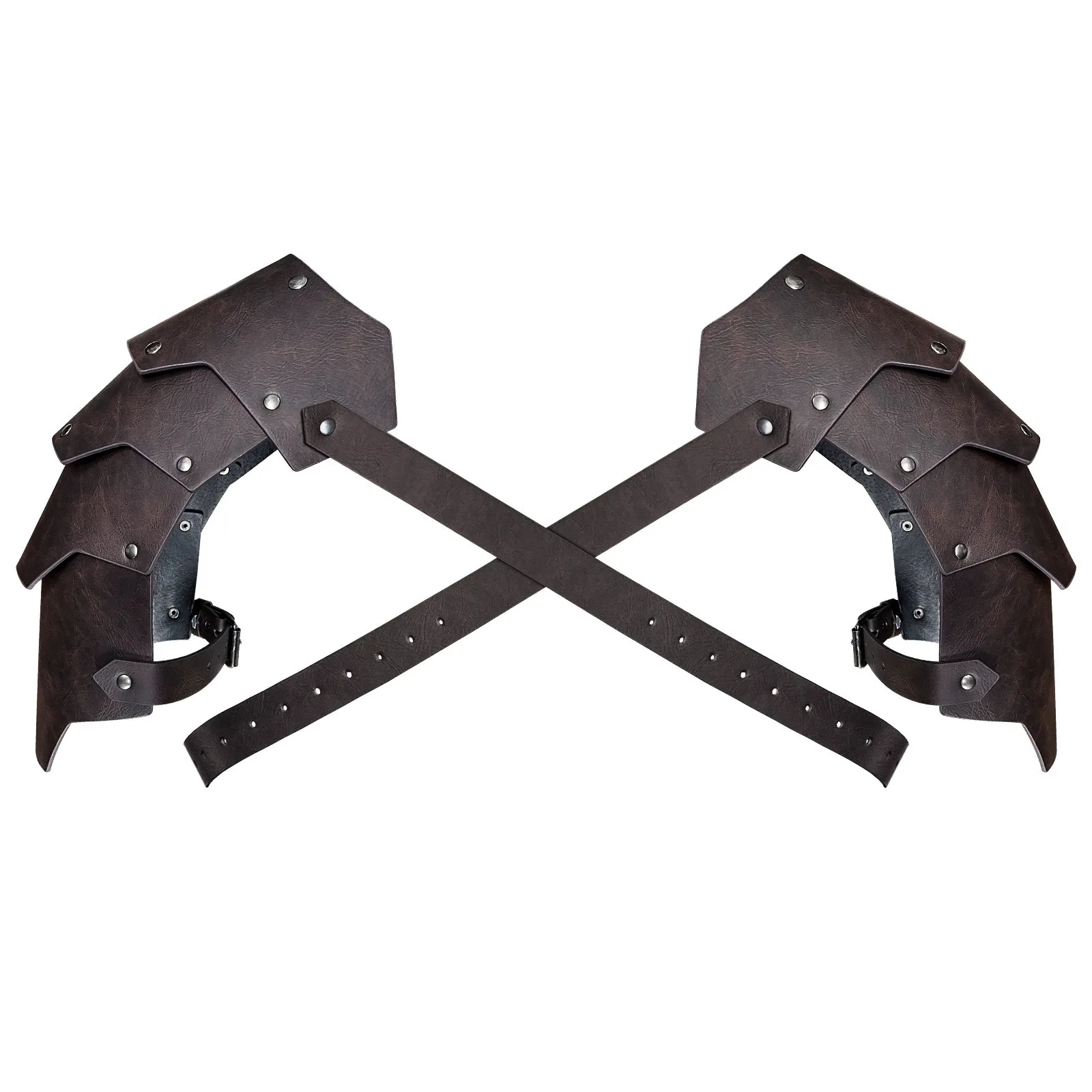 Medieval Nordic Viking Shoulder Armor Retro Cosplay Props Double Layer Protective