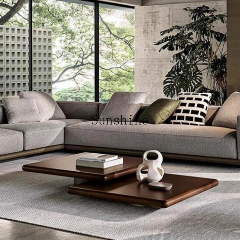 

Italian modern simple size apartment light luxury living room coffee table combination