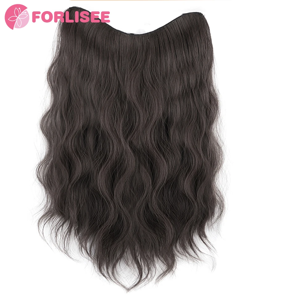 FORLISEE Curly Hair Wig Fluffy Hair Volume One Piece Wig Long Hair Hair Extensions For Women U-shaped Hair Extensions