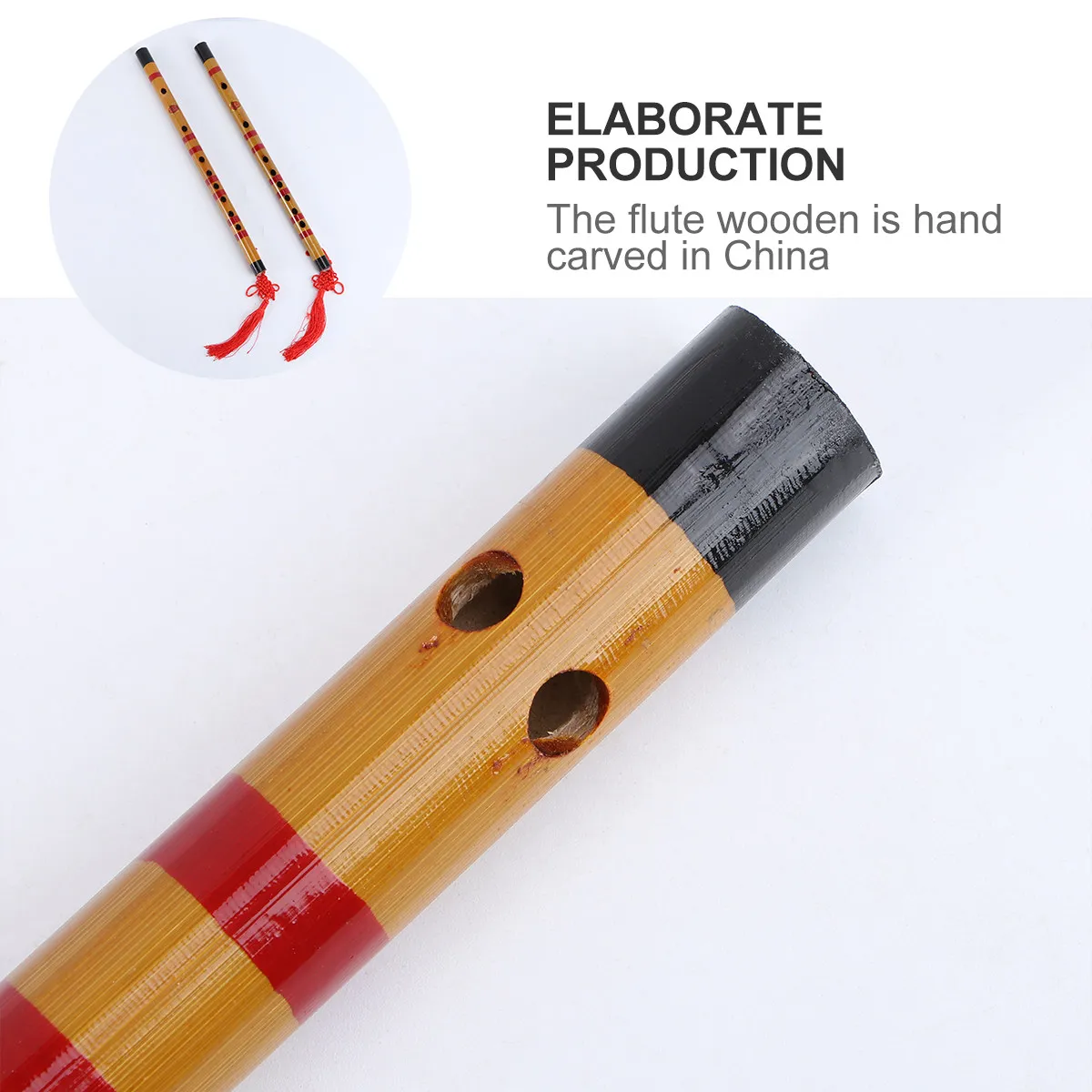 

1Set Premium Bamboo Flute Chinese Traditional Musical Instrument Hand Carved for Beginners Includes Case and Membrane Easy to