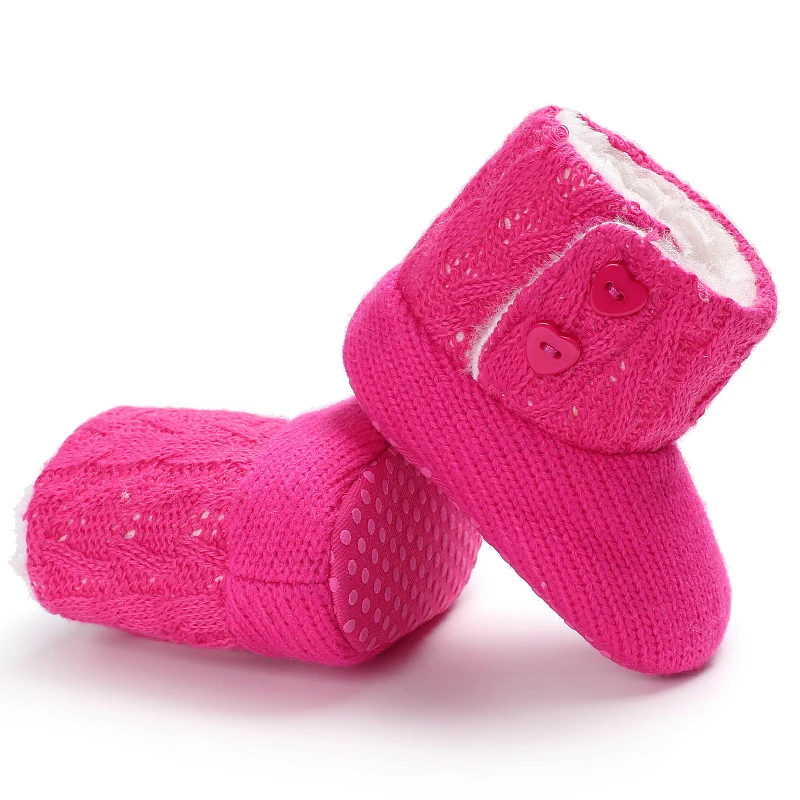 الشتاء الثلوج الأحذية ل 0-1 سنة طفل الفتيات أحذية قطنية مع الدافئة و أفخم غزل محبوك أحذية أطفال عادية أحذية المشي