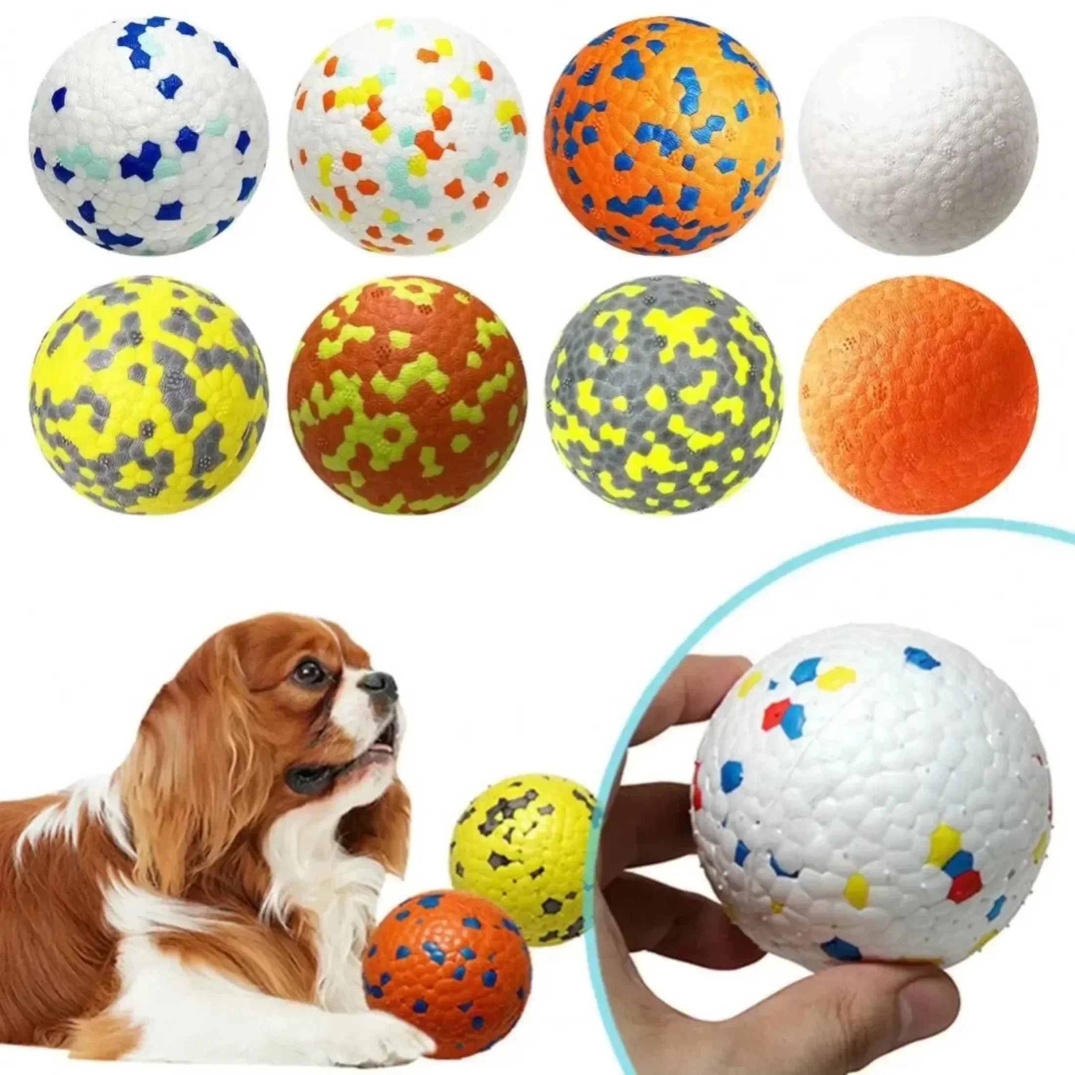 Bite Resistant Solid Dog Ball Toys for Small Large Dogs High Elasticity E-TPU Pet Chew Ball Toy Non Squeak Interactive Puppy Toy