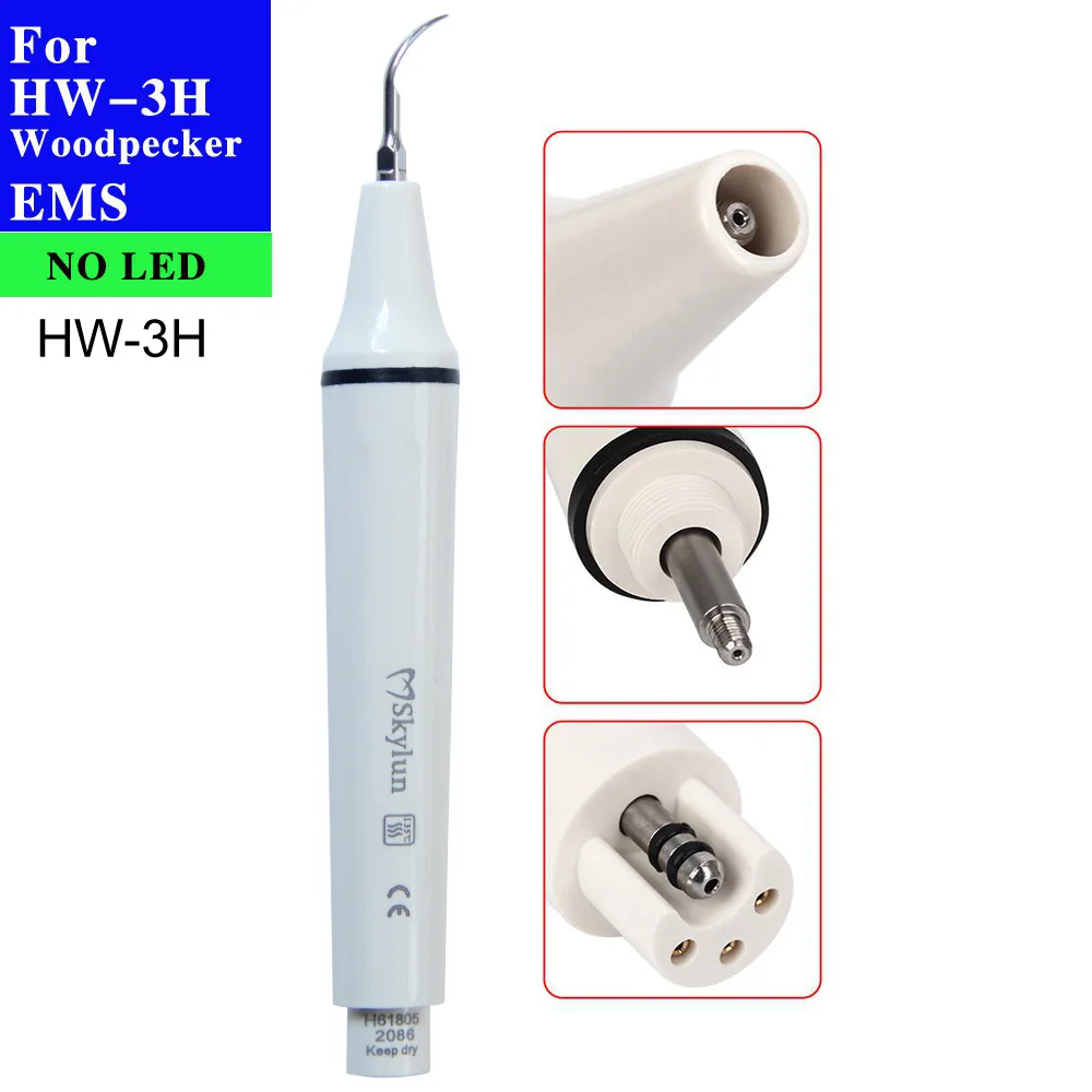 Dental Ultrasonic Scaler Handpiece HW-3H Detachable Plug-in Piezo Handle Piezon Scaling Fit EMS WOODPECKER