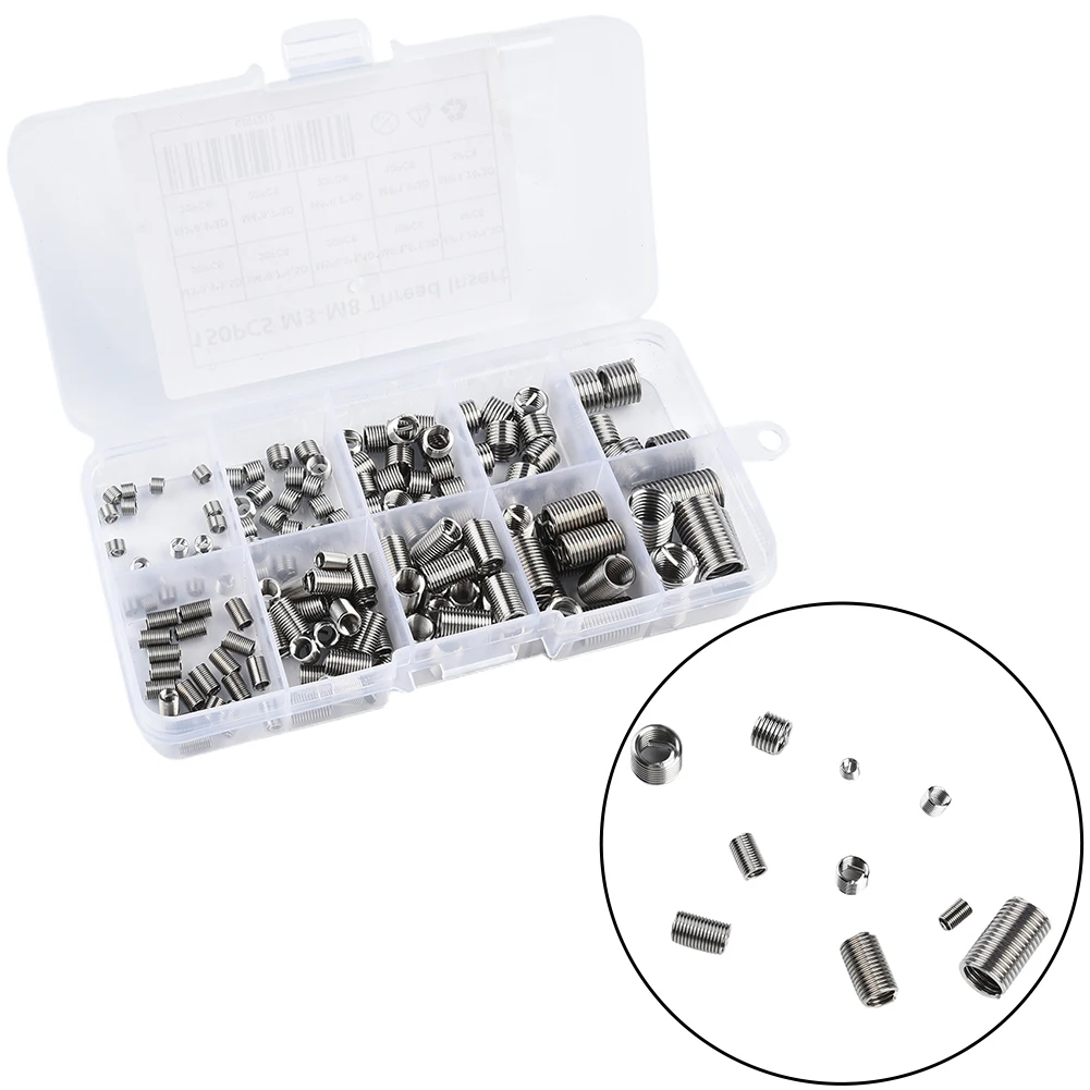 150pcs Thread Rt Stainless Steel Helicoil M3  M5 M6 M8 Thread Repair Kit Rivet Nut Kit Helicoil Threading Tools