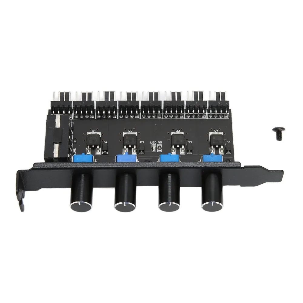 

Практичный контроллер скорости вентиляторов ПК с 4 регуляторами, 8 каналов, 72 Вт, разветвитель для вентиляторов корпуса ПК, охлаждение VGA