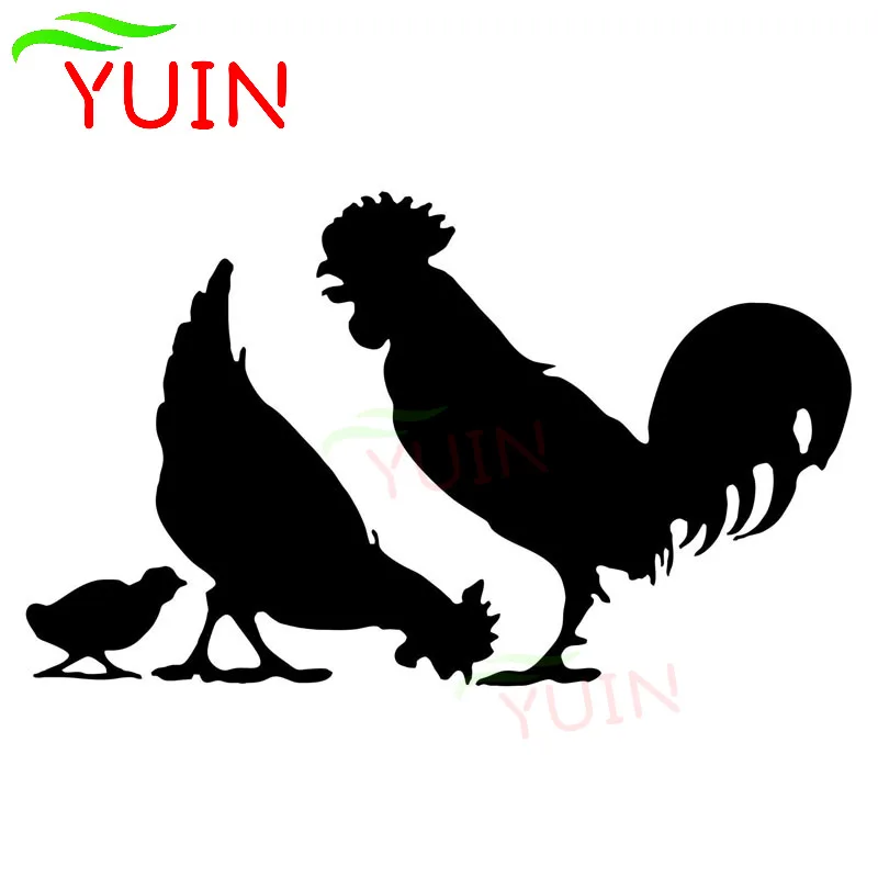 

YUIN ферма Курица Петух Курица Автомобильная наклейка милые животные наклейки автомобили аксессуары из ПВХ модные декоративные водонепроницаемые солнцезащитные наклейки