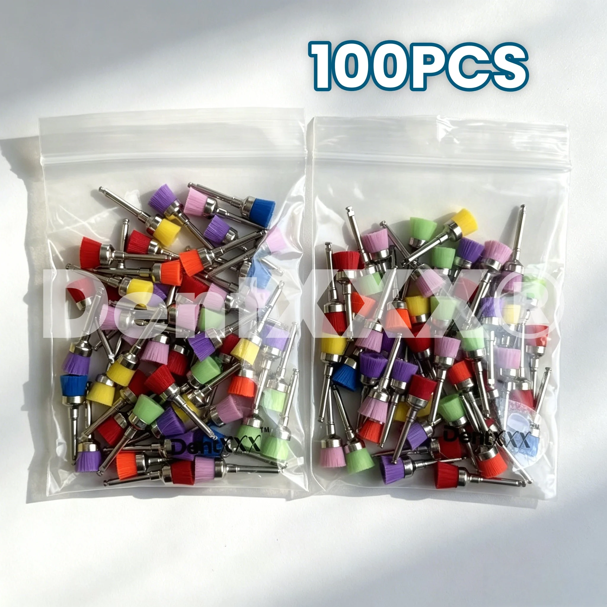 10/50/100 Stück farbige Schüssel-Polierköpfe aus Nylon, perfekte Passform, Einwegbürsten, zum Polieren und Reinigen – Detail 6