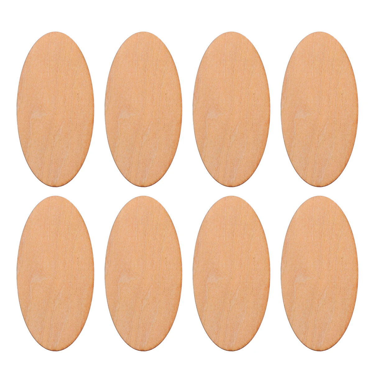 

20pcs Wooden Slices Basswood DIY Crafts Kids Christmas Oval Shape Smooth Surface Projects Sewing Accessories