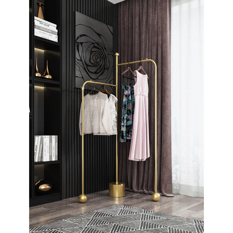 Custom. Denmark Modern Light Luxury Coat Rack Floor Bedroom Corner Cloth Rack Living Room Simple Rotating Hanger Household