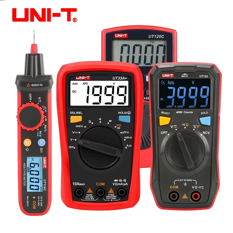 UNI-T Multimeter Digital Polymer UT33A+ UT33B+ UT33C+ UT33D PLUS UT120 UT123 UT118C Electric Tester Electrician Multi Meter