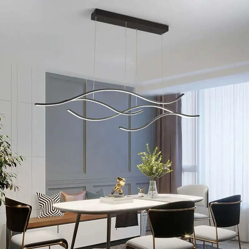

Led Dining Table Pendant Lights Living Room Ceiling Chandelier Kitchen Island Hanging Light Dimmable