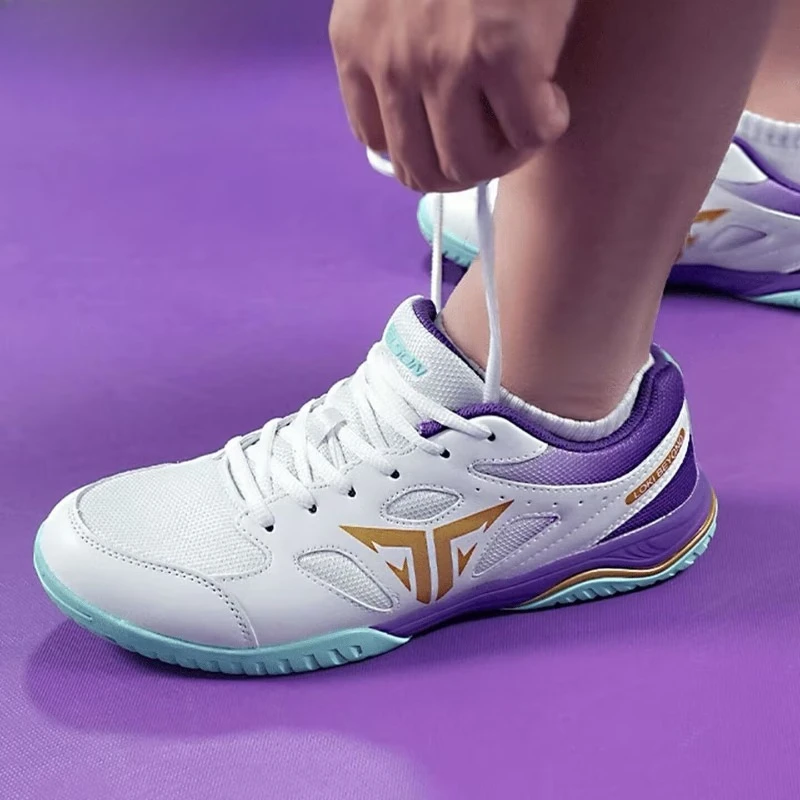Luxury Brand Table Tennis Shoes Mesh Breathable Badminton Shoes Super Light Indoor Court Shoes Wearable Tennis Shoe Men Women