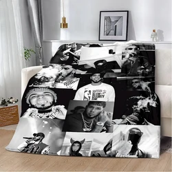 Anuel AA Rapper Printed Blanket Picnic Blankets Warm Blanket Soft and Comfortable Blanket Home Travel Birthday Gift