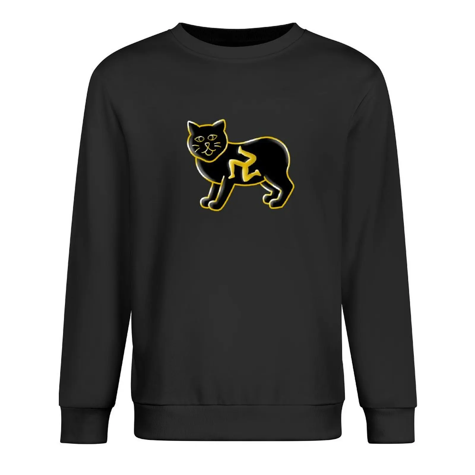 

Manx cat pin Pullover autumn mens clothes anime clothing men's coat sports sweatshirt man