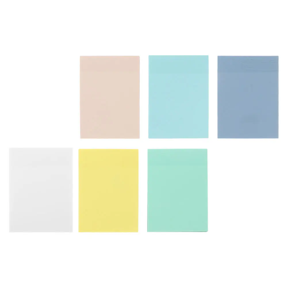 

6pcs Memo Stickers Transparent Adhesive Notes For Planners Office School Stationery Supply Plastic Note Pads Multi-Function