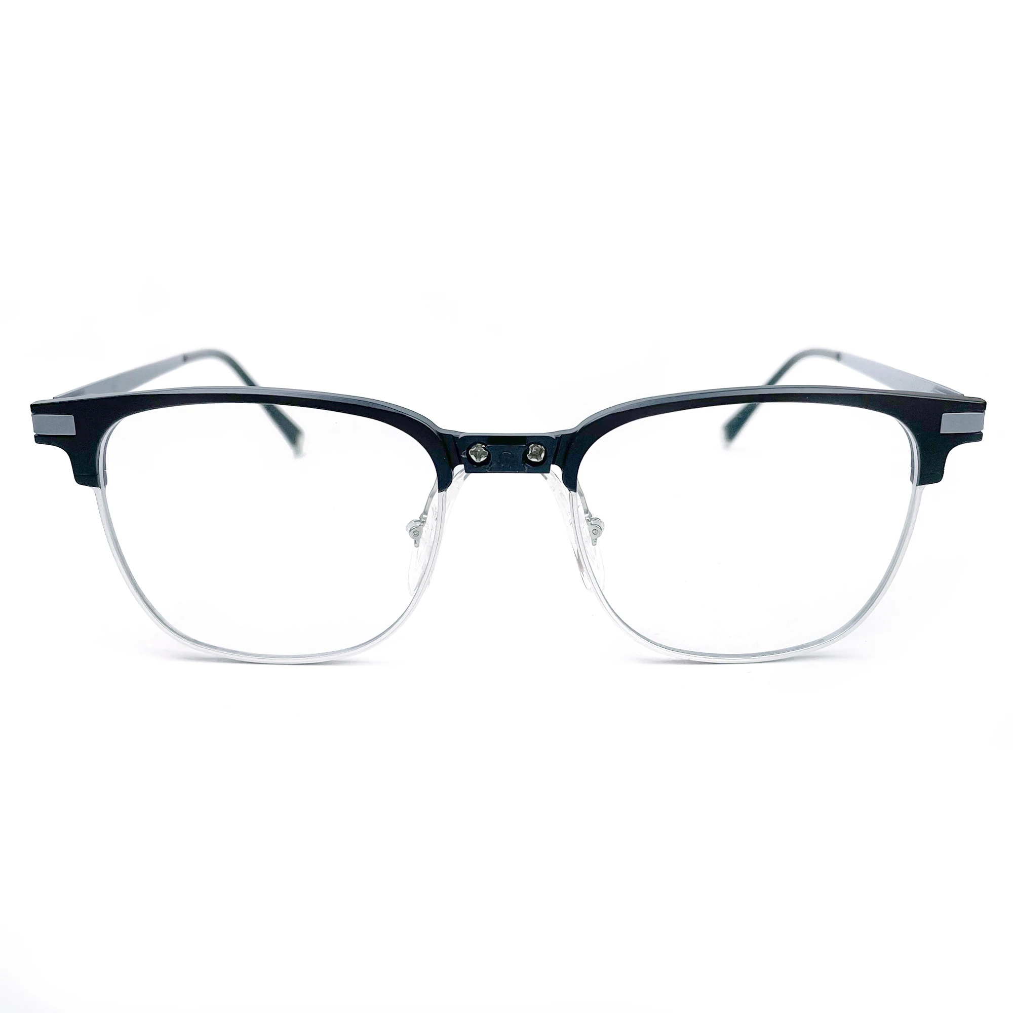 

Neutral Myopia Glasses Wood Grain Metal Frame Anti Blue Light Comfortable Nose Pads Durable Hinge Myopia Glasses Titanium