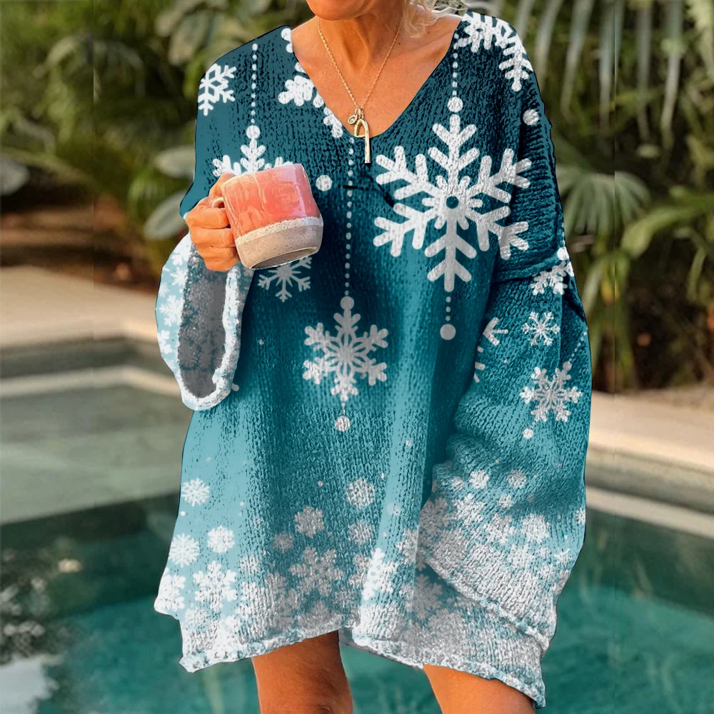 

Осенне-зимние свитера со снежинками, женские свитера большого размера, легкий пуловер 2021, модные мягкие наряды, джемперы Y2k для девочек