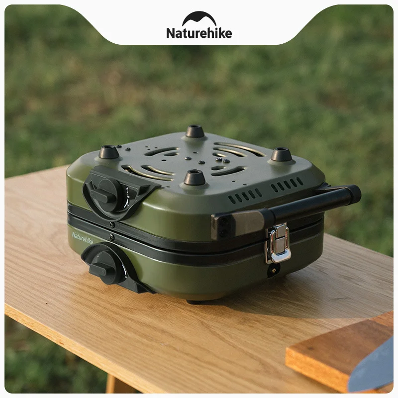 Naturehike multi fuel Camping Stove Portable Two burner Cookware Outdoor Picnic bbq Grill Foldable Gas Stove High Power Cooking