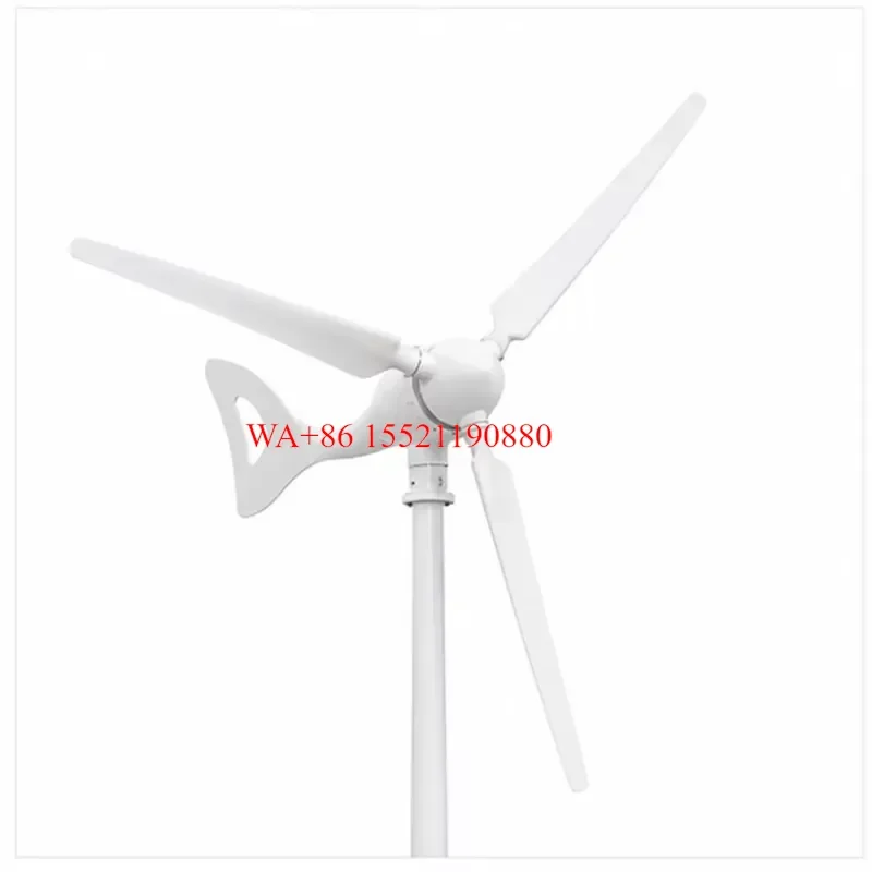 WMWMNU 3kW Lightweight Horizontal Axis Wind Turbine 48V 96V 120V 220V 3 Blade Wind Generator for Home Off Grid Power System