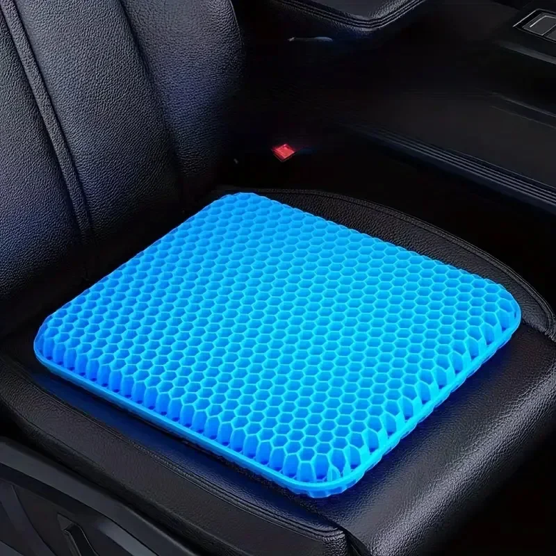 

Car Gel Cooling Seat Cushion 3D Honeycomb Cool and Breathable Cool Ice Silk Car Home Office Chair Cushion Car Accessories