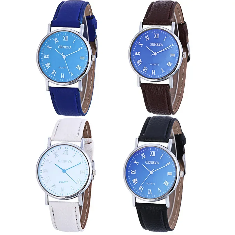 Men's Fashion  Watches Simple Men Business Leather Quartz Watch Gold Sliver Dial Wristwatch Relogio Masculino