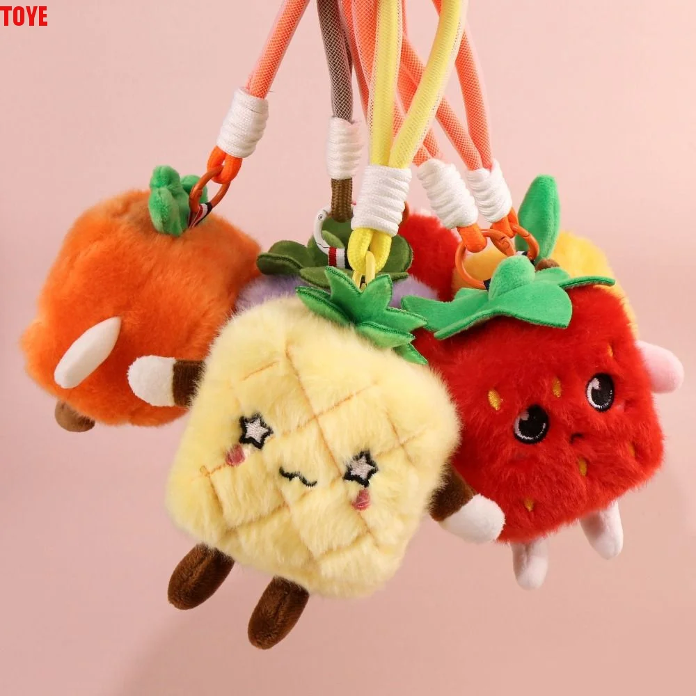

Детский плюшевый брелок-фрукт: клубника, морковь, ананас, мангостин. Очаровательный брелок-подвеска для ключей, декор для дома.