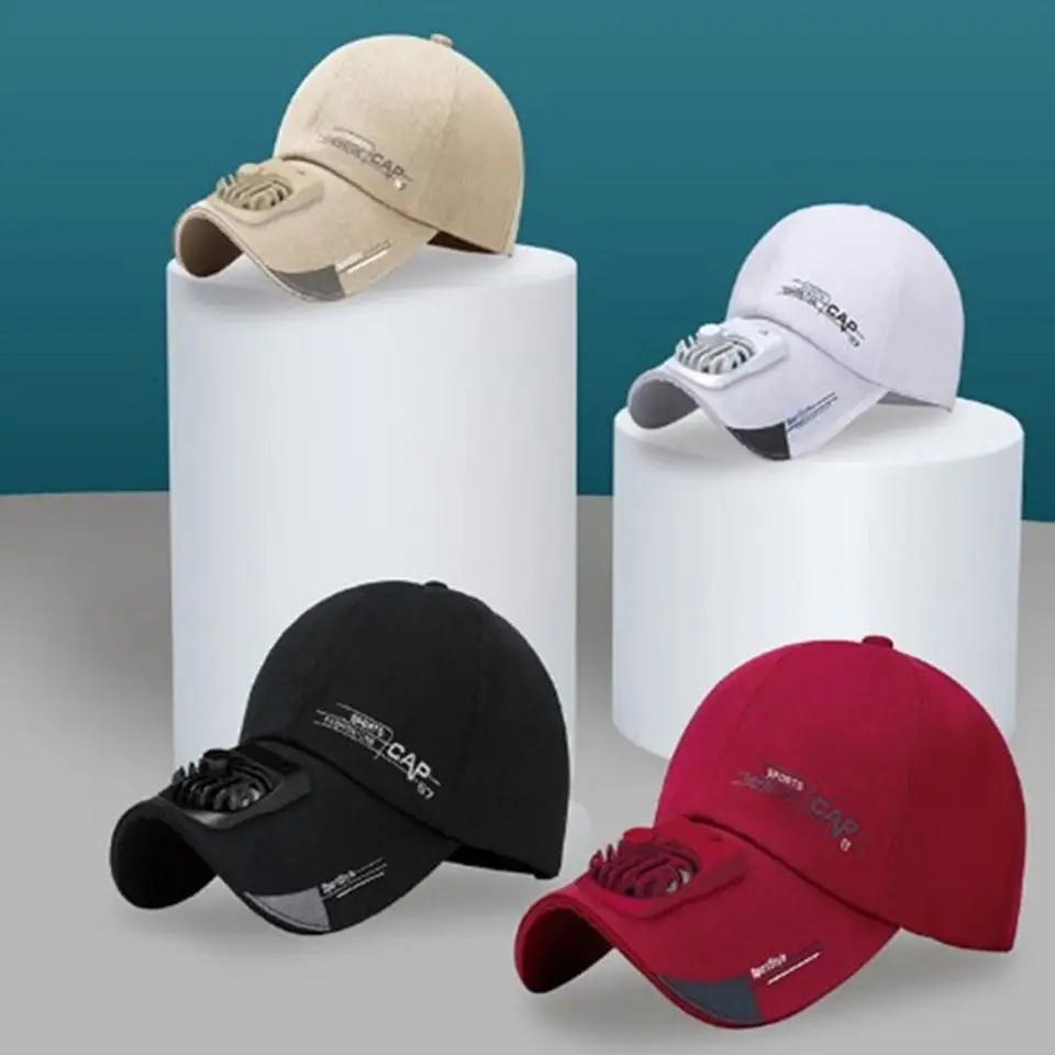 Casquette Baseball Ventilateur Solaire – Chapeau Rafraîchissant Anti-UV Pour Été, Pêche, Randonnée Et Sport