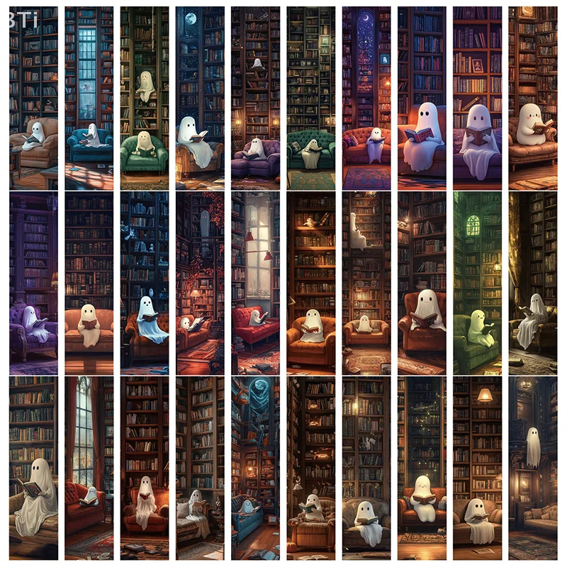 30 шт., эстетические декоративные маркеры для книг с маркировкой страниц для любителей книг, библиотека, закладки для чтения призраков, украшение книг, книга