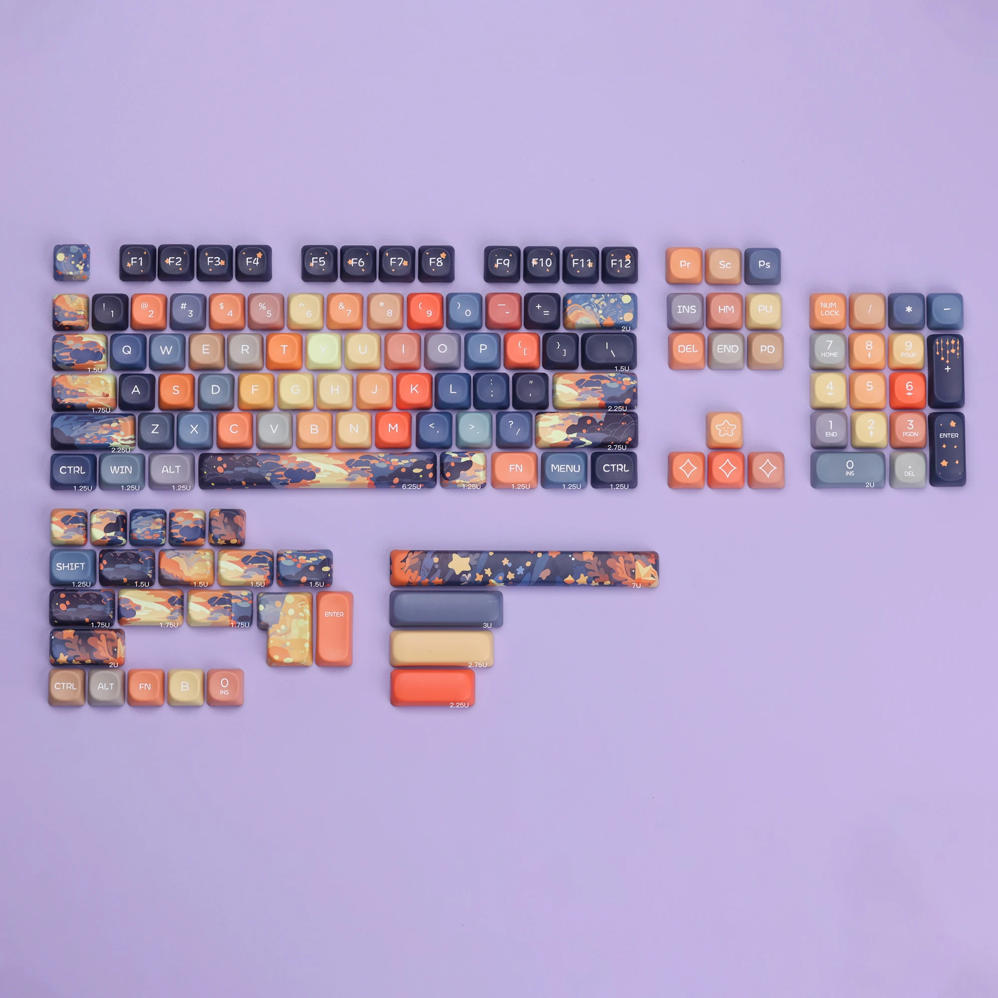 Starry Sky MOA Profile Keycaps Set PBT material Dye-sublimated