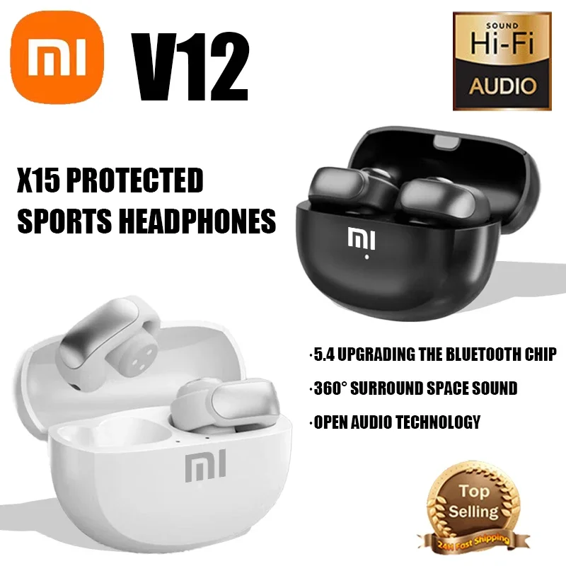 

Xiaomi MIJIA V12 Open Ear Clip Headphones True Wireless Earbuds Bluetooth Sports Earphones Waterproof TWS Game Headest With Mic