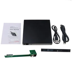 12.7mm USB 3.0 DVD Drive External Optical Drives Enclosure SATA to USB External Case For Laptop Notebook without Drive