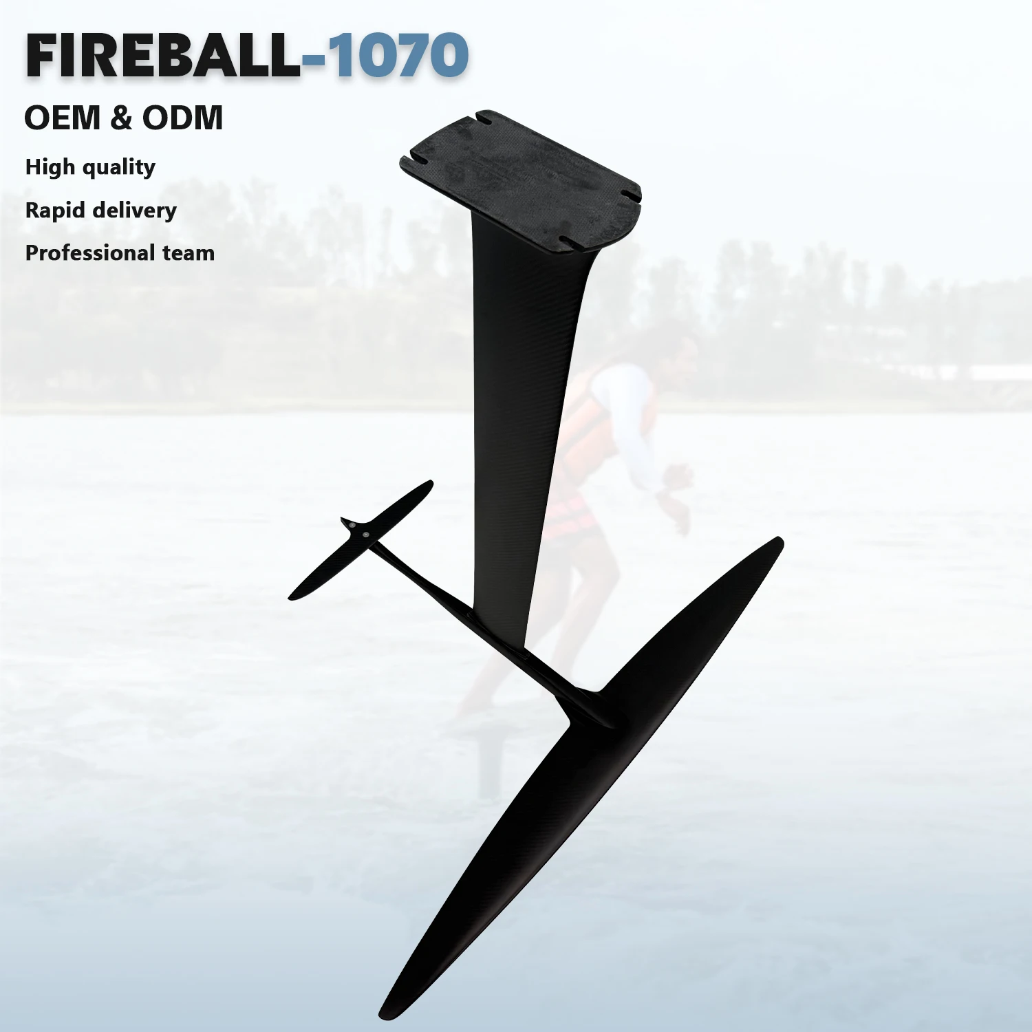 

FIREBALL 1070 Ultra High Mod Carbon Hydrofoil Wing 877sqcm with Military-Grade Material for Hydrofoil paddling Kite surfing