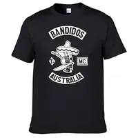 Motorcycle Club Bandidos Mc Australia T shirt 100% Cotton Men Shirt N01