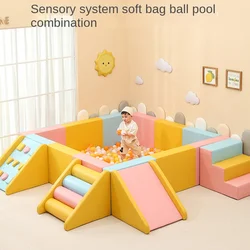 Soft body combination sensory integration training equipment, children's crawling staircase fence, protective railing