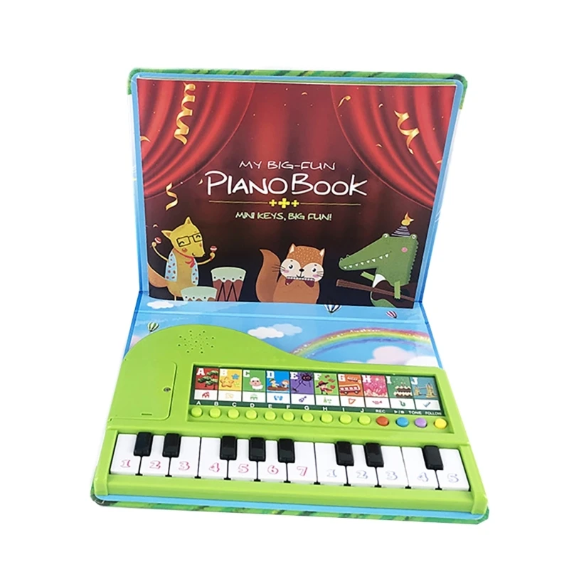 Stylish Musical Piano Book for Kids 3 to 6 Years Old with 20 Keys Educational Toy Portable for Early Music Learning