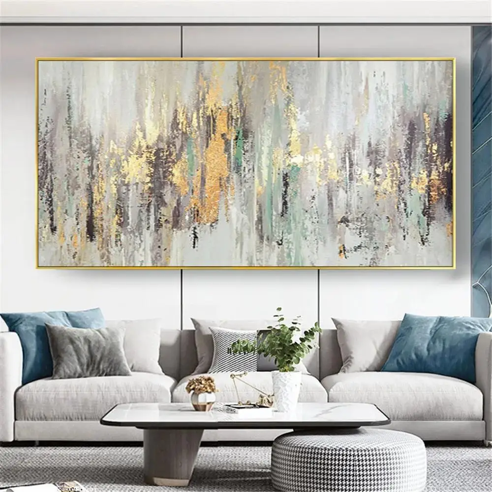 Hand Painted Modern Abstract Oil Paintings on Canvas  Large Wall Art for Living Room Bling Home Decor Grandeur Picture