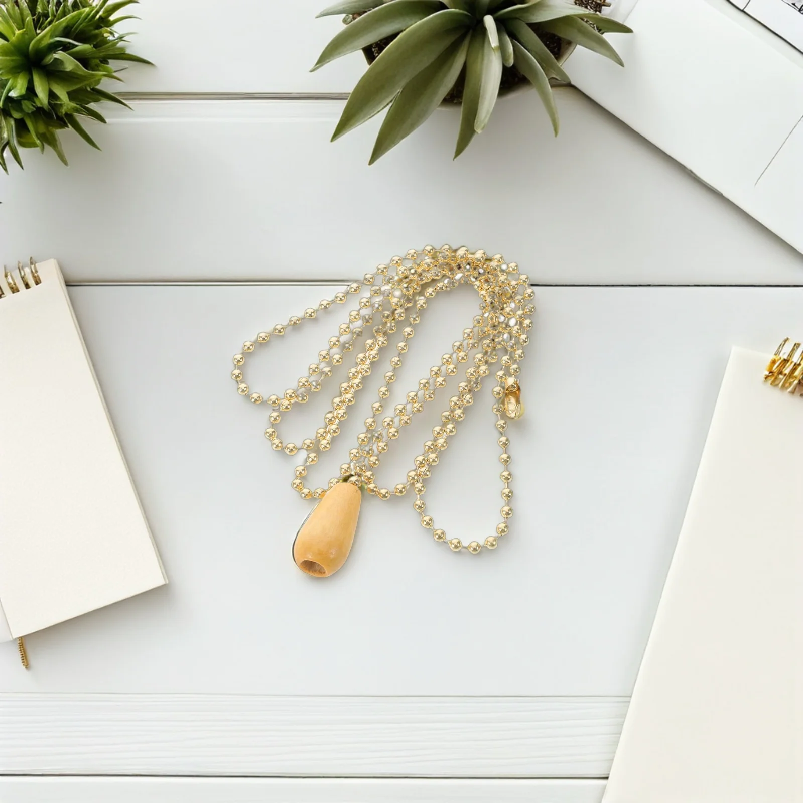 

Wooden Ceiling Fan Pull Cord Set 90Cm Decorative Chain Extender for Lamp Bathroom Closet Light Pull String Accessories