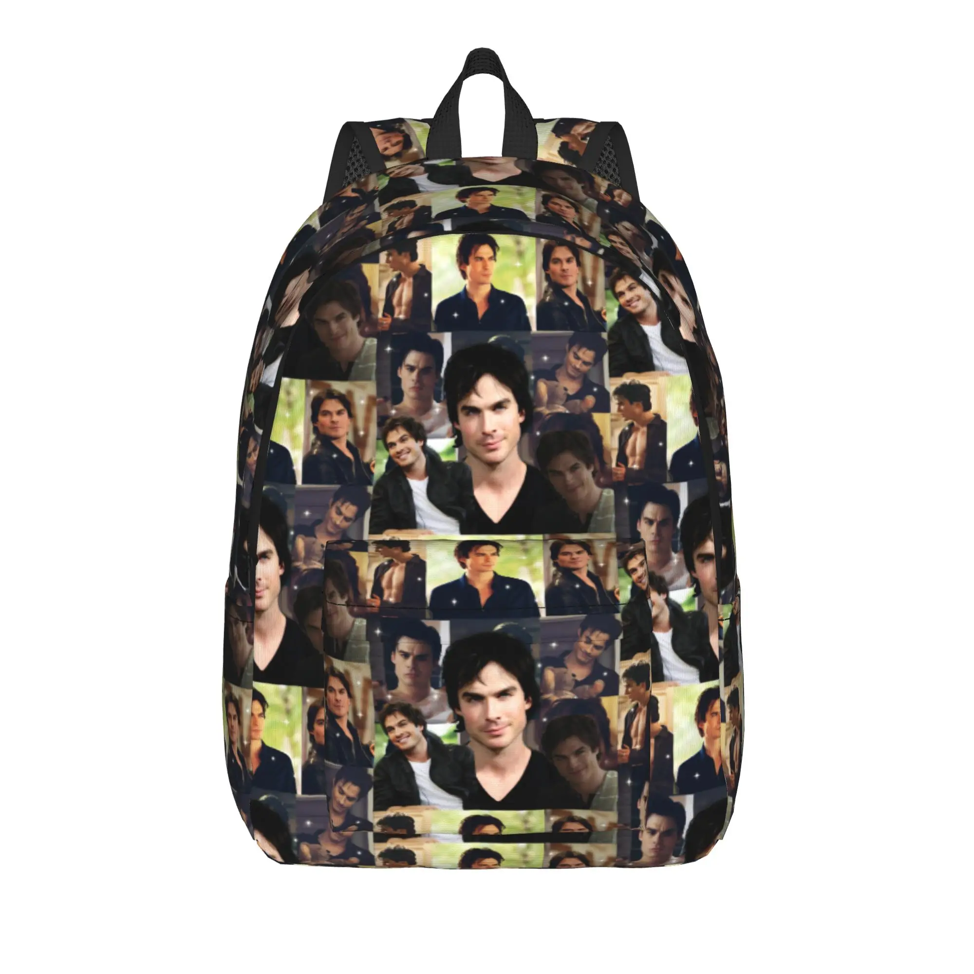 The Vampire Diaries Resuable Movie Backpack Female Damon Salvatore Lightweight Backpacks Cool School Bags High Quality Rucksack
