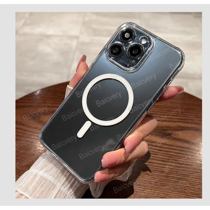 Для Tecno Spark 20 KJ5 / Spark 20 Pro 20Pro прозрачный телефон, чехлы для камеры, защита, поддержка магнитного беспроводного зарядного устройства с держателем
