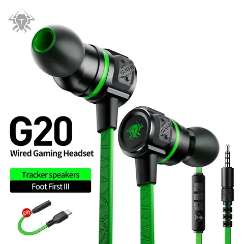 PLEXTONE G20 In-ear Sport Earphone With Microphone Wired Magnetic Gaming Headset Stereo Bass Earbuds Computer Earphone For xiaom