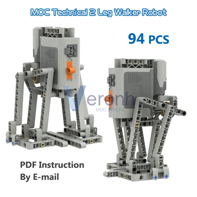 2 Leg Walker Robot Model High-Tech Building Blocks Set with PF Kit MOC Technical Mindstorm Electric Assembly Bricks Kid Toy Gift