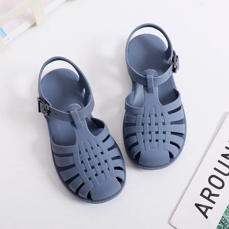 Sandalia Child Beach Shoes for Sea Summer Girls Gladiator Sandals Baby Soft Non-slip Princess Jelly Shoes Boy Roman Flip-flops