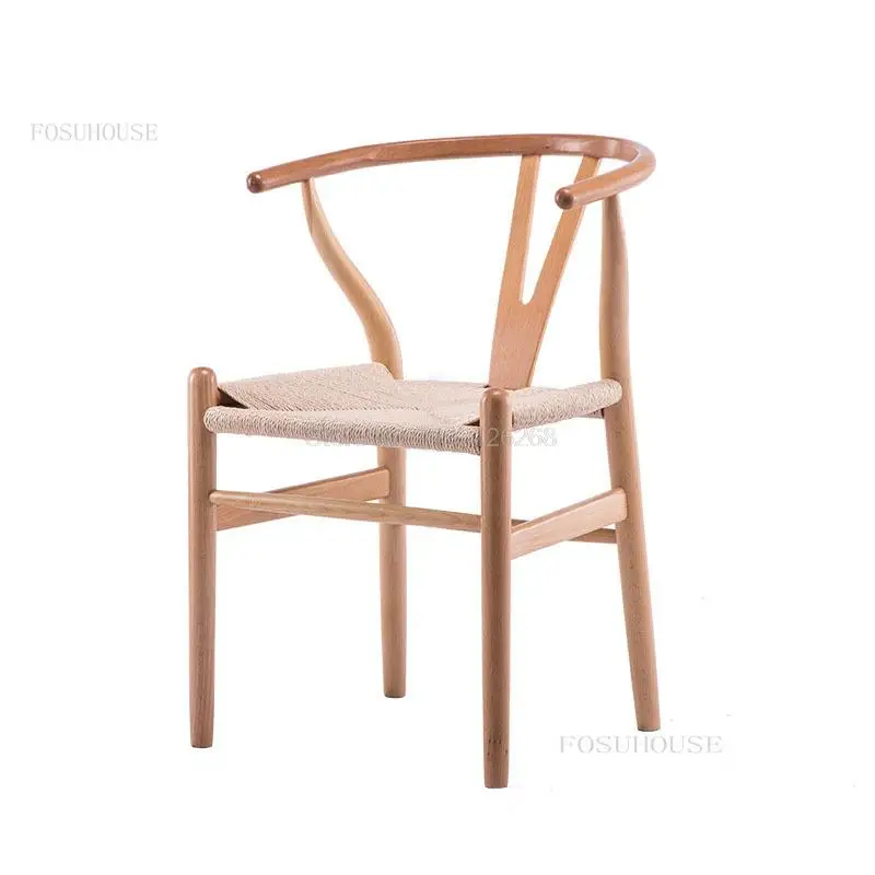 Solid Wood Dining Chairs for Dining Room Furniture Armchair Nordic Designer Creative Household Backrest Chair