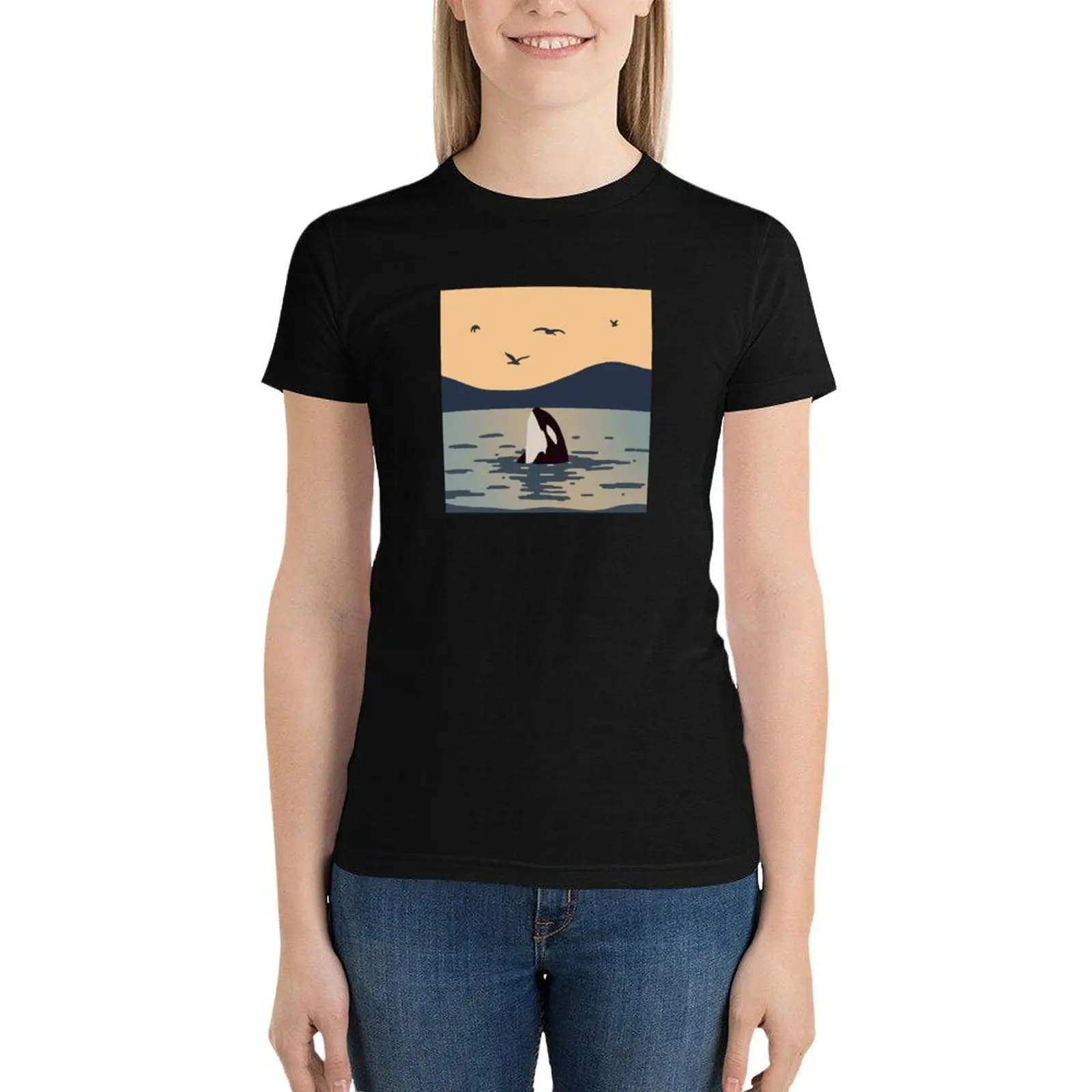 Killer whale Orca T-Shirt summer clothes tees summer tops t shirt for Women