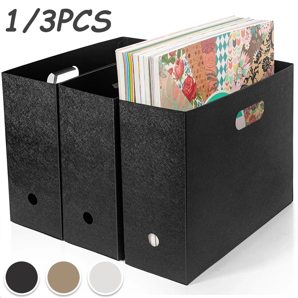 

1/3PCS Student Foldable Desktop Book Sorting Storage Box A4 Size Office Stationery Plastic Document File Box Stationery Supplies