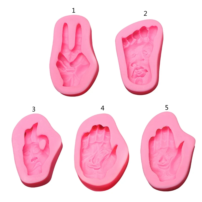 

for Palm and Soles Scissors Hand Mold Reusable Candy Silicone Tray Easy to Clean A0KD