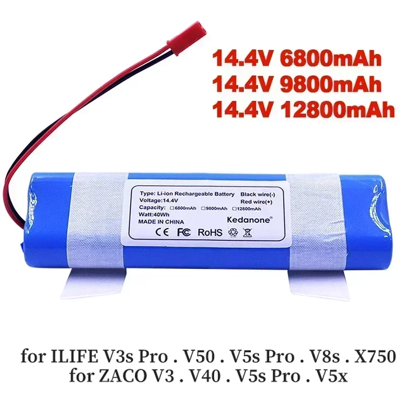 

2023 New Echte 14,8 V 6800mah 18650 Lithium-Batterie Für ILIFE V3s Pro, V50, V5sPro, V8s, x750 Roboter-staubsauger Batterie