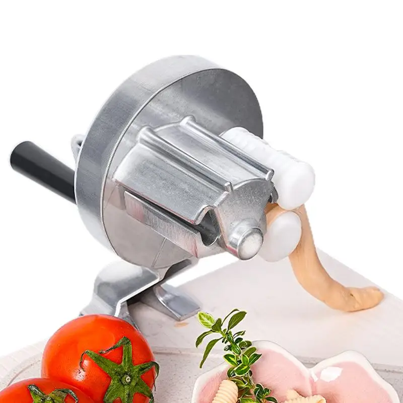 Macaroni Maker With Hand Crank Portable Aluminum Alloy Macaroni Maker Manual Pasta Maker With Ergonomic Hand Crank Design