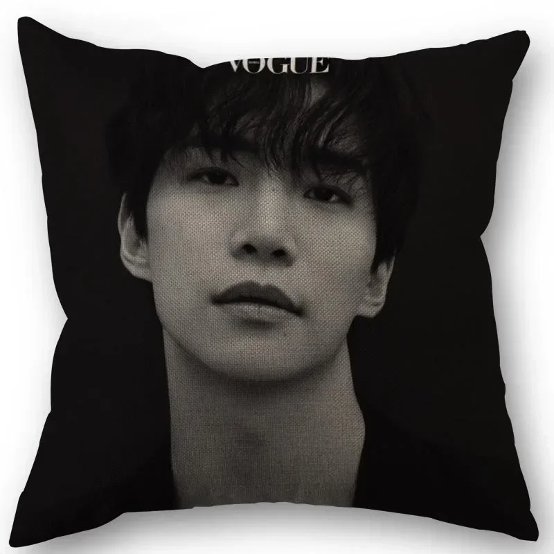 New Lee Jun Ho Pillowcase Bedroom Home Decorative Cover 45x45cm Square Zipper Pillow Cases Cotton Linen Fabric No Fade 0414