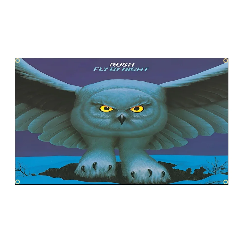 Band-r-Rushs Heavy-Rock-Band-Flagge, bedrucktes Polyester-Banner für Garagenwandkunst, Außendekoration